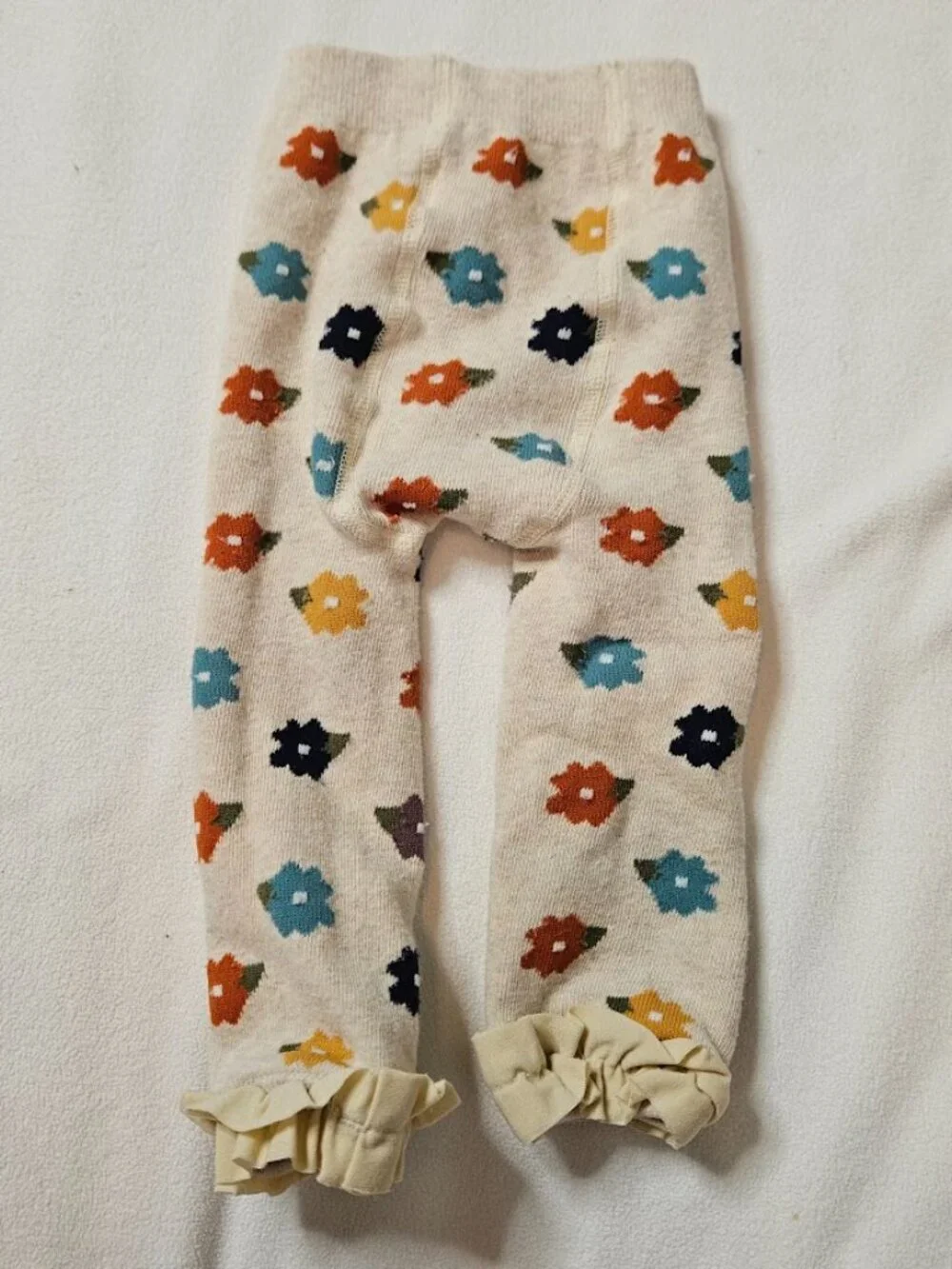 Ruffle Butts Floral Footless Tights Baby Autumn Petals Kids Leggings 12-18M Pant